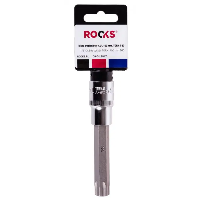 Gyors kiszállítás ROOKS Dugókulcs betét 1/2", 100mm, TORX T 60 hosszított