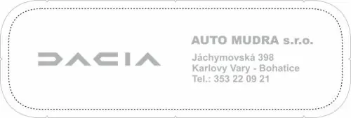 Vásárlói kedvenc Textil táska AUTO MUDRA Dacia (fehér)