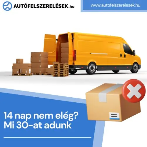30 napos elállás Azonnali szállítás