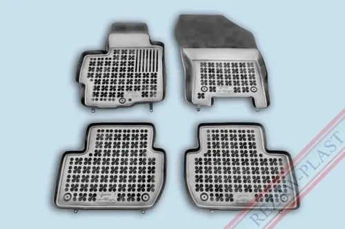 Azonnal elérhető Rezaw fekete gumiszőnyeg Citroen C-CROSSER SUV az utasszőnyegben lévő tűzoltó készülék kivágás