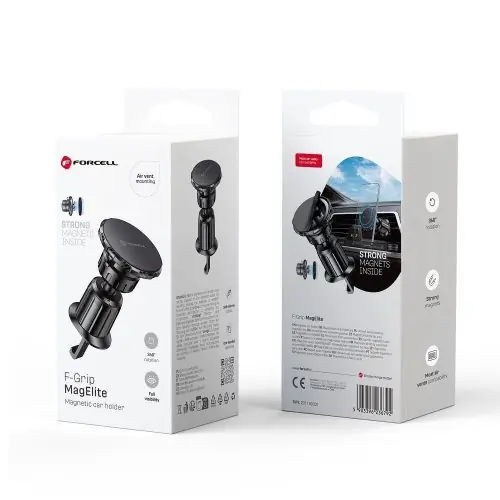 Vedd meg most FORCELL F-Grip MagElite car holder for phone to air vent magnetic black