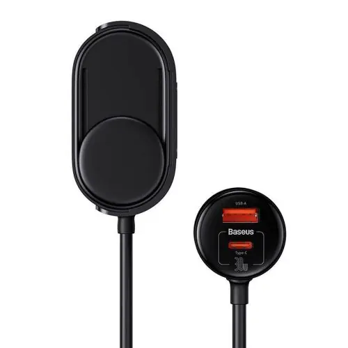 BASEUS autós töltő USB A + C típus + 2 x szivargyújtó PD 5A 30W C00455300121-00 fekete Akció