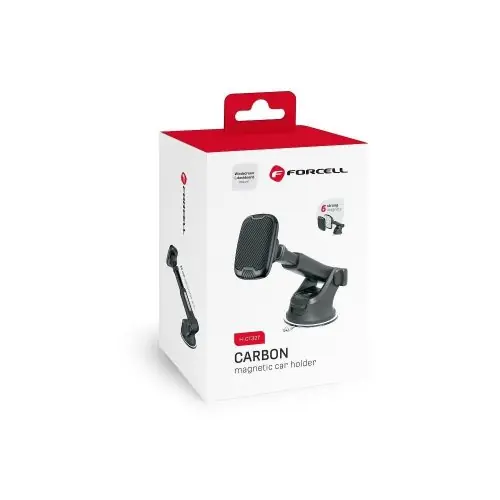 Prémium FORCELL autós tartó okostelefonhoz CARBON H-CT327 mágneses az ablakhoz