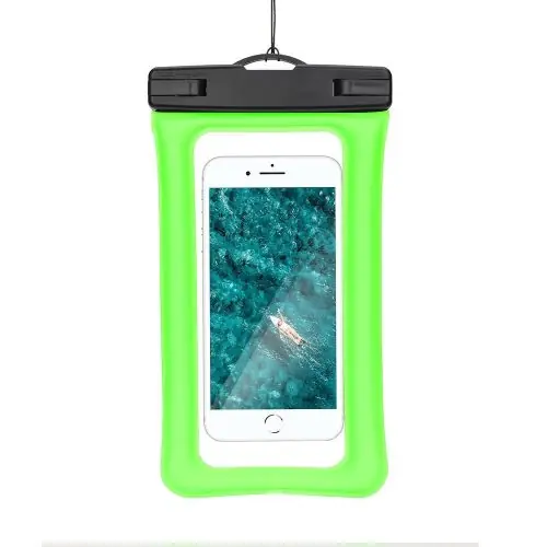 Árcsökkenés WWaterproof bag for mobile phone with plastic closing AIRBAG green