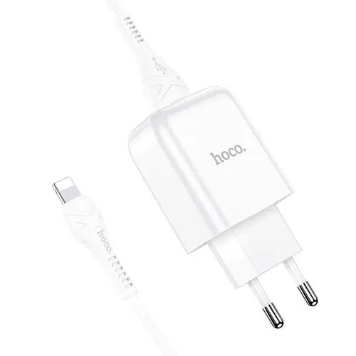 Szuper akció HOCO travel charger USB A + cable USB A to Lightning 2A N2 white