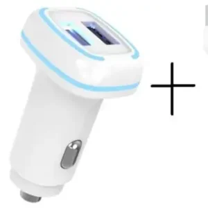 Újdonság PAVAREAL szivargyújtós töltő 2x USB-A 4.8A + PAVAREAL Lightning?USB A kábel 5A, 1 m (fehér)