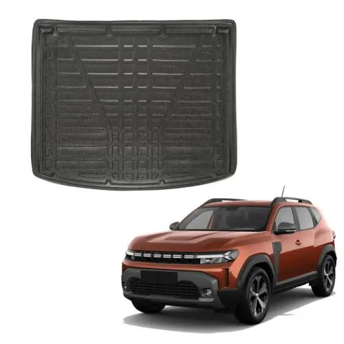 Akciós ár EgriAuto fekete csúszásgátlós csomagtértálca Dacia Duster 4WD 2024- (Felső szint)