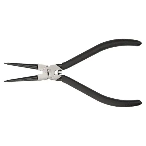 Kiárusítás NEO TOOLS Zégergyűrű fogó 220mm, belső, hajlított, CRMO, 40-100mm, csúcs átmérő 2.5-3mm