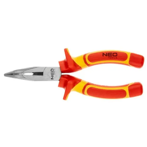 NEO TOOLS Hajlított csőrű fogó 160mm, 1000V, szigetelt, CRV, polírozott Kedvezményes ár