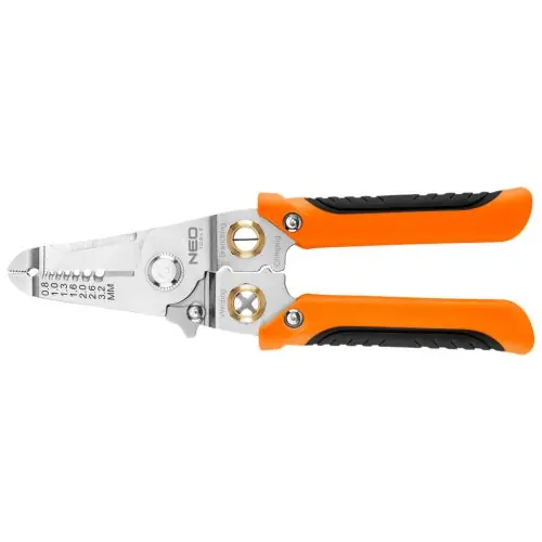 NEO TOOLS Krimpelő-, kábelsaru fogó, 6az1-ben, 0.8-3.2mm Kedvezmény