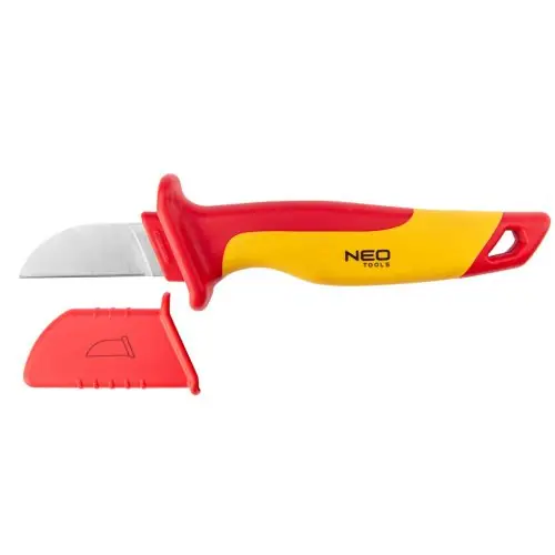 NEO TOOLS Kábelvágó kés 1000V, 190mm, szigetelt, egyenes penge Ne maradj le