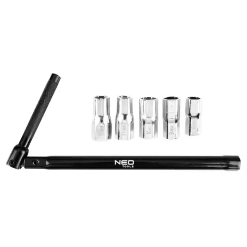 Rendeld meg most NEO TOOLS Csaptelepkulcs, csuklós 250mm, 5+1 cserélhető fej, 8-13mm