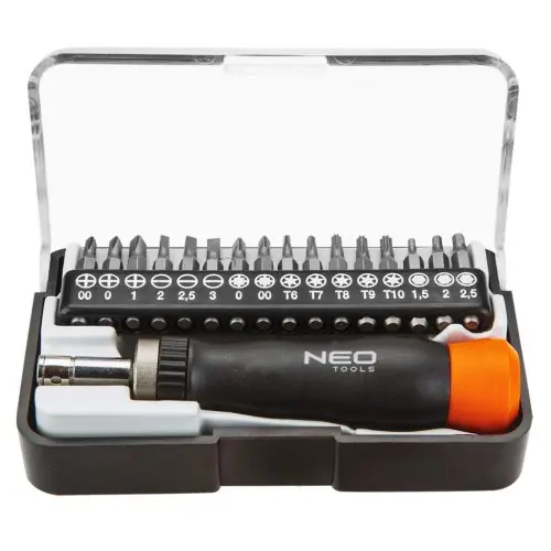 Kedvezmény NEO TOOLS Bitfejes műszerész, precíziós csavarhúzó készlet 17db