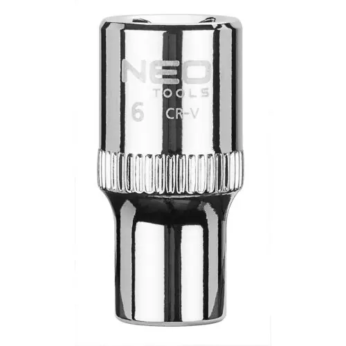 Akciós ár NEO TOOLS Dugókulcs 6mm, 1/4", 6 pontos, superlock