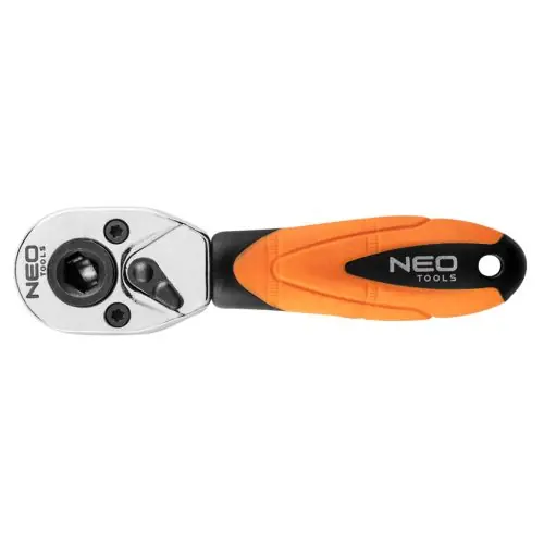 NEO TOOLS Racsnis kulcs 1/4", bitekhez, kétoldalú, 105mm, 72fog, DIN3122 Árengedmény