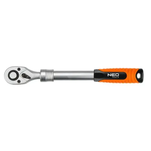NEO TOOLS Racsnis kulcs 1/4", teleszkópos 150-200mm, 72fog, DIN3122 Népszerű