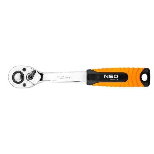 Szezonális akció NEO TOOLS Racsnis kulcs 1/4", 145mm, 72fog, DIN3122