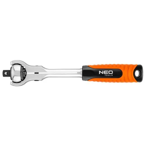 NEO TOOLS Racsnis kulcs 1/2", 250mm, 72fog, forgófejes 360°, DIN3122 Végkiárusítás
